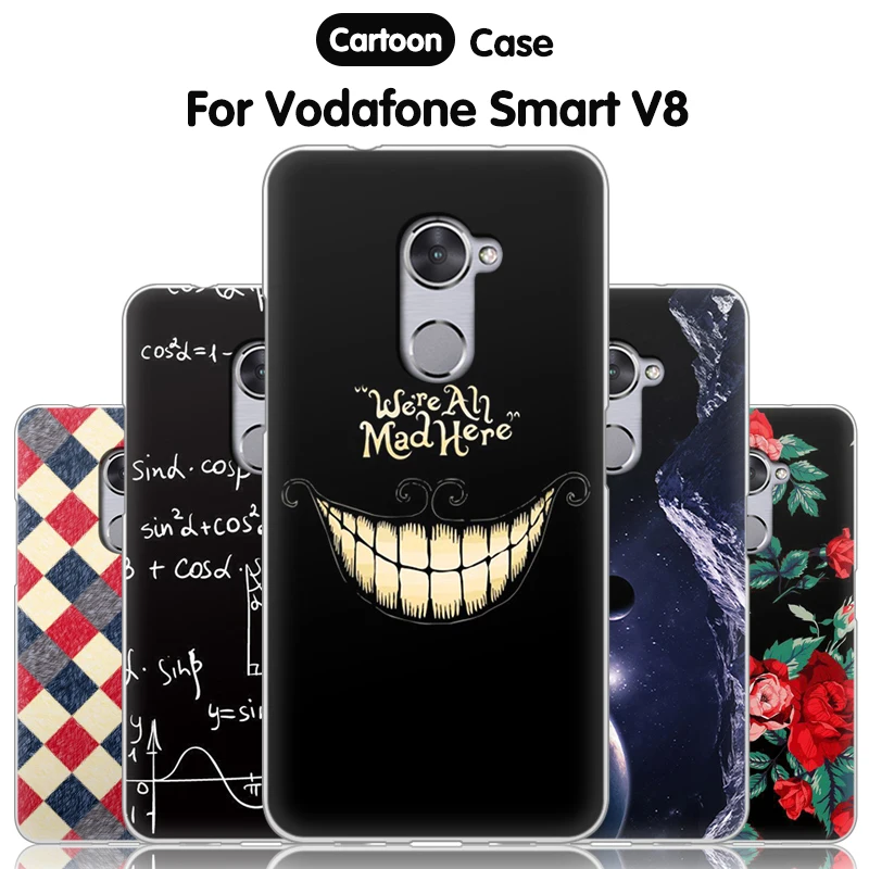 

JURCHEN Back Cover For Vodafone Smart V8 Silicone Case Soft Cartoon Phone Case For Vodafone Smart V8 VFD710 Case Cover Cute 5.5"