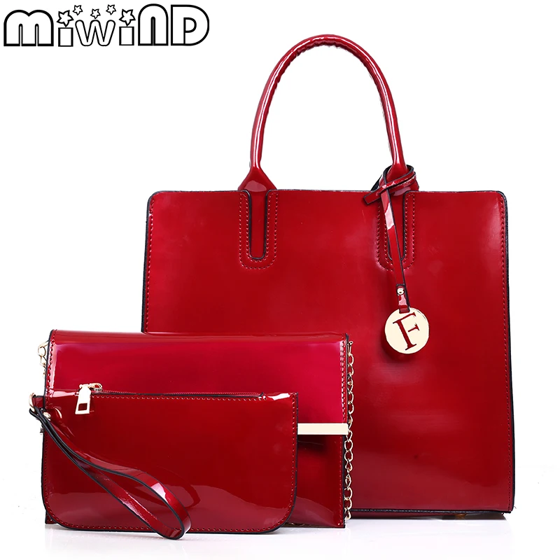 

Women's Handbags Shoulder Bags For Female High Grade Leather Smooth PU Fashion Texture Larger Capacity 3-Piece Set MIWIND 2019