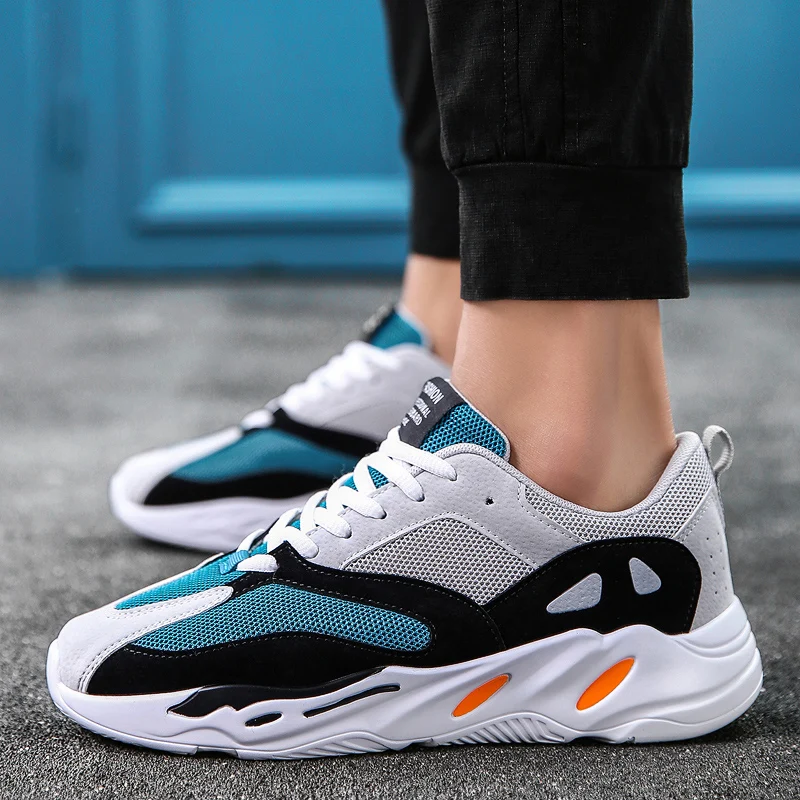 New Women's Sports Shoes Trend Breathable Adult Walking Shoes Brand Lace-up Non-slip Mens Sneakers Sports Shoes apatos Hombre