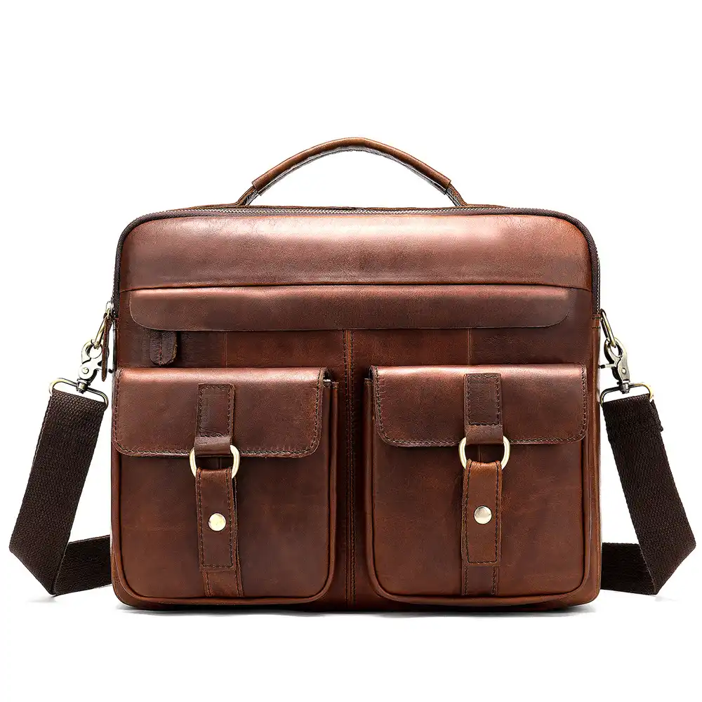 Porte Documents De Luxe En Cuir Veritable Pour Hommes Mallette De Travail Bureau Sacoche Pour Ordinateur Portable Mallette D Affaires Aliexpress