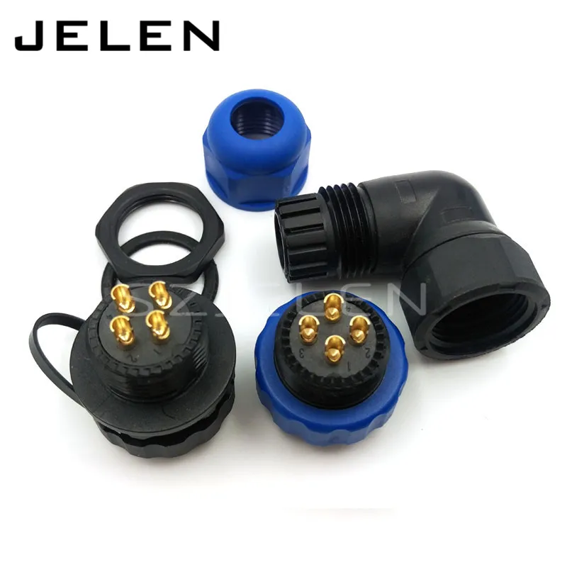 Conector Circular HE21 IP68 - 12 Pines, Impermeable, Para Automóvil Eléctrico, Montaje En Panel, Hembra Y Macho