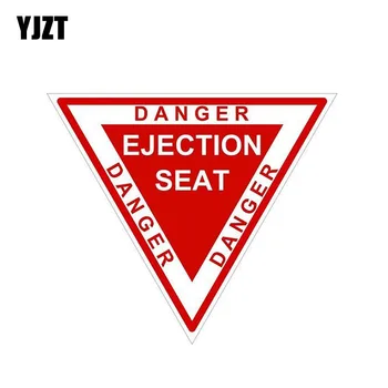 

YJZT 10.5CM*9CM Wanring Motorcycle Helemt EJECTION SEAT Danger Car Sticker 6-1938