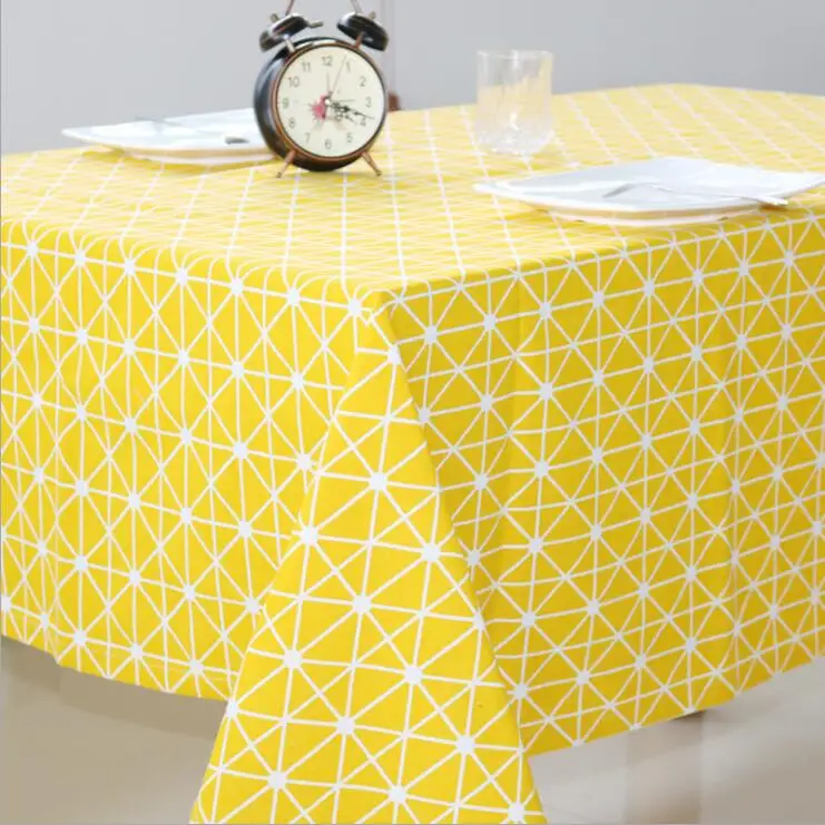 Рождество набивные узоры Скатерти хлопковая льняная обеденный стол Украшенные Средиземноморский Стиль можете мыть скатерть - Цвет: gold table cloth