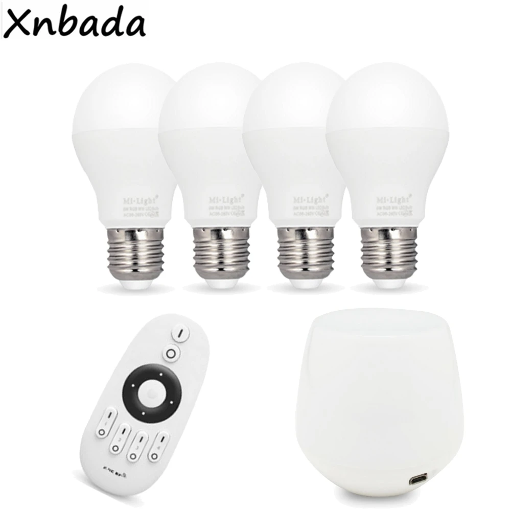Milight 2 4G E27 6W светодиодные лампы CW WW беспроводной wifi Ibox1 и пульт дистанционного