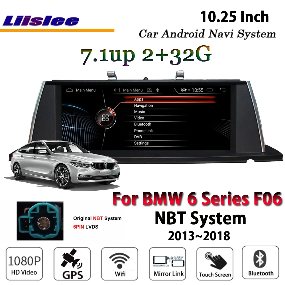 Liislee 10,25 дюймов Android мультимедиа для BMW серий 6 F06 M6 НБТ 2013~ обоих концах для подключения внешних устройств к автомобильной BT Carplay gps навигационная карта навигации Системы