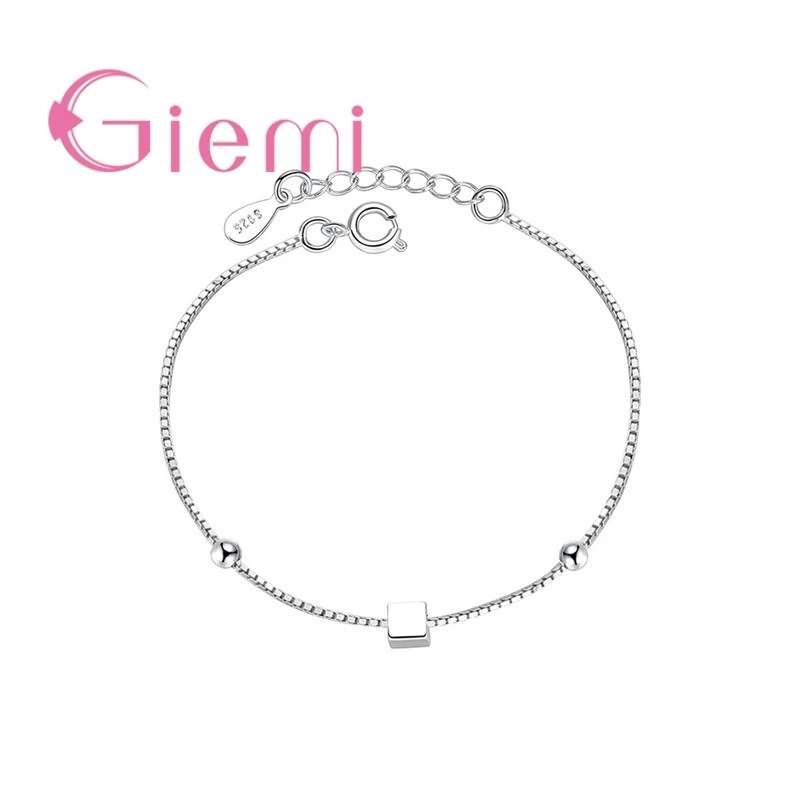 

Classic Star Square Shape Geometric Pattern Bracelet for Women Party Shopping Jewelry 925 Sterling Silver and CZ