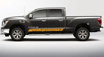 

For 1Set/2pcs Side stripe vinyl Decal Sticker Sider Stripe Kit for NIssan TITAN 2015-2017 Car styling
