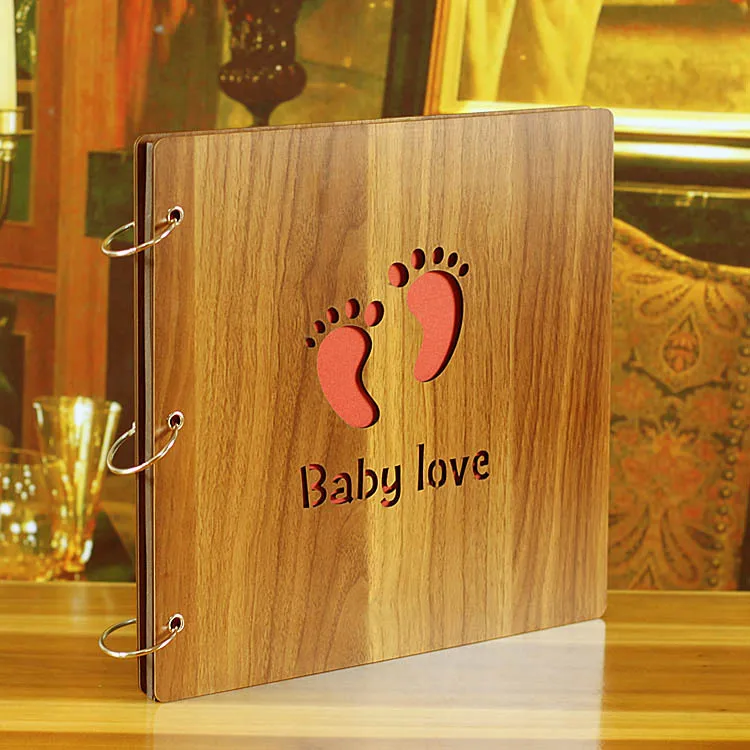 16 inch DIY wood Photo Album Scrapbooking Birthday Baby Memory Album