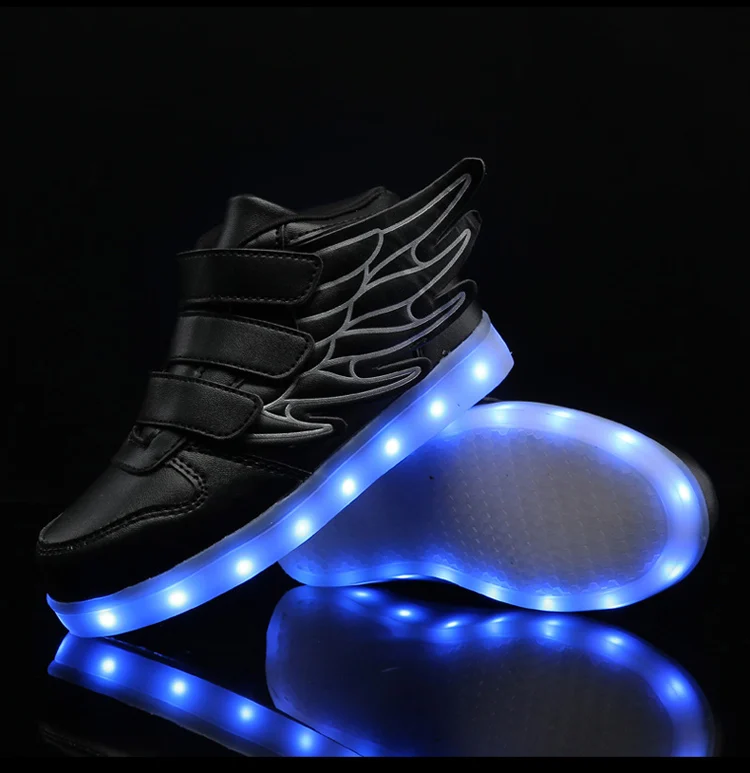 STRONGSHE 25-45 размер/usb зарядка корзина светодио дный детская обувь с подсветкой дети повседневные Мальчики и девочки светящиеся кроссовки