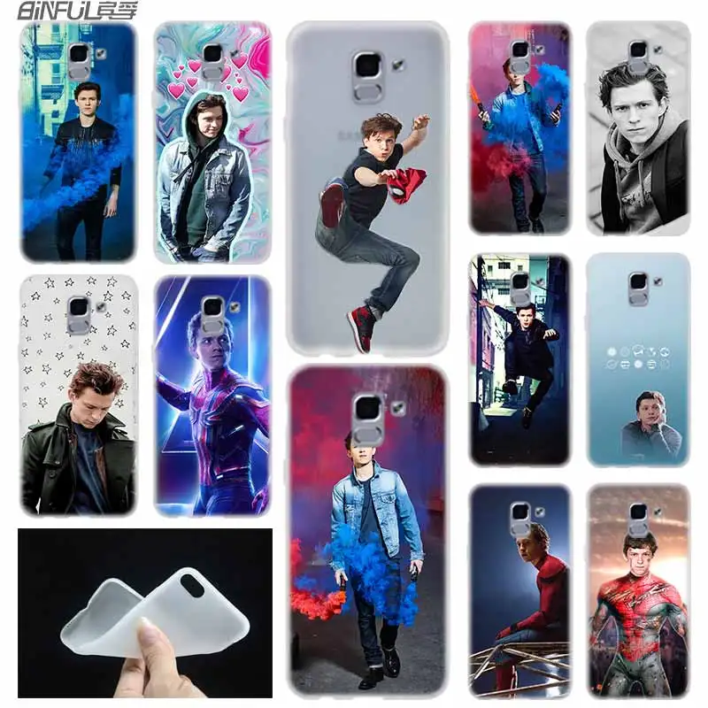 

Tom Holland case Cover TPU Silicone Coque For Samsung Galaxy J6 J8 J3 J5 J7 J4 J2 J1 Plus 2018 2016 2017 EU Prime Ace