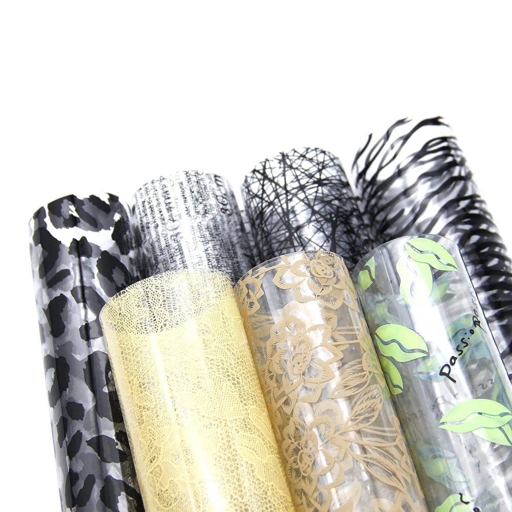 

David accessories 20*34cm Transparent Printed Artificial Synthetic Leather For Hair Bow DIY Projects Handbag Shoes,1Yc6653