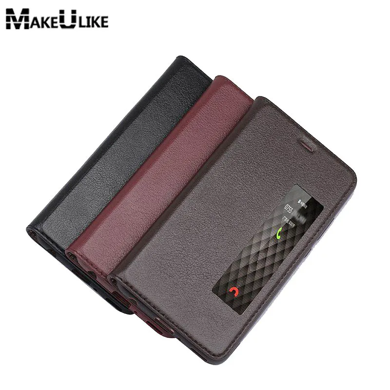

Window View Flip Case For Huawei P10 Cover Genuine Leather Magnetic Protective Coque For Huawei P10 Phone Case