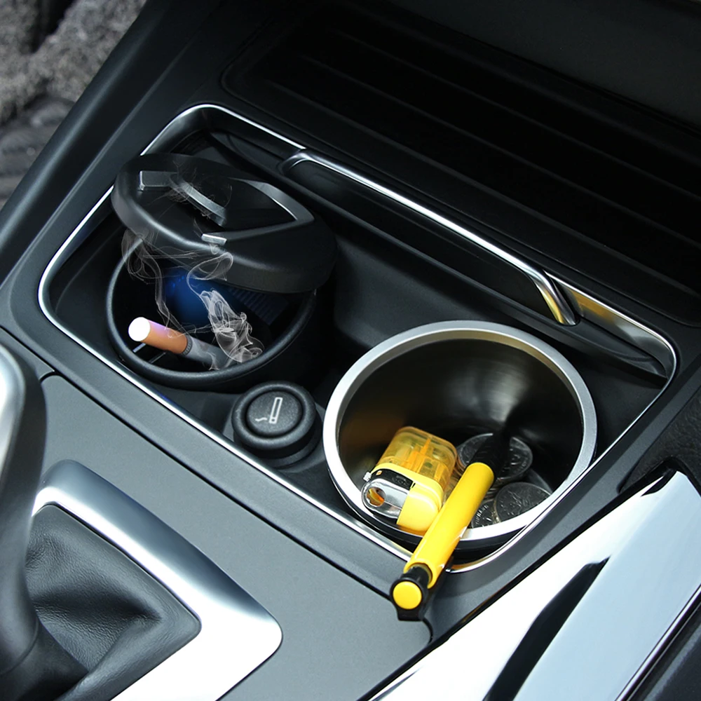 Авто светодиодный Съемная автомобильная пепельница для Citroen C4 C5 hyundai Solaris I30 VW Polo T5 Ford Fiesta Fusion Mustang Opel