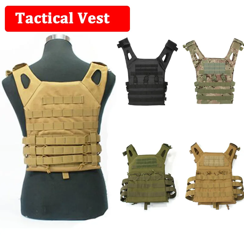

Military Tactical Vest Molle Combat Assault Plate Portable Oxford Fabric Adjustable Multifunction OutdoorClothing Hunting Vest