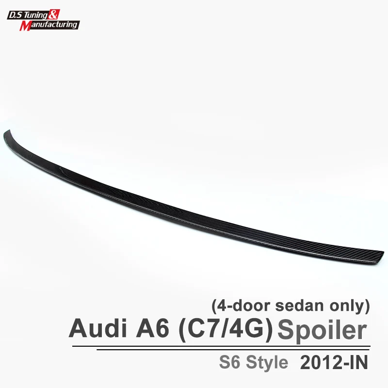

A6 C7 S6 Style Carbon Fiber Spoiler Rear Trunk Back Wing For Audi A6 C7 / 4G 2012 - IN 4-Doors Sedan Only