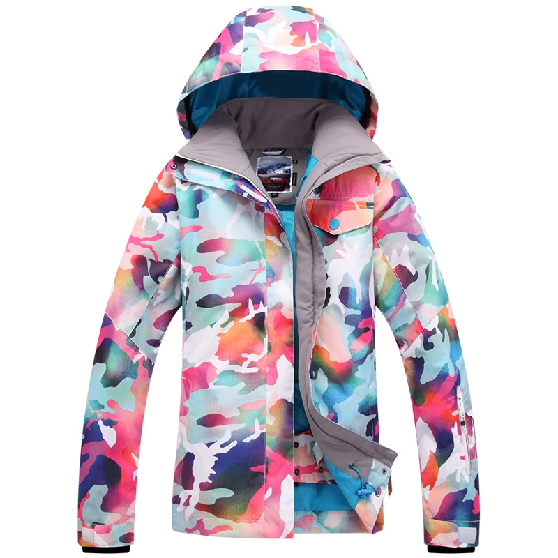 2016 Women DOWN Winter Ski and Snowboard jacket skiing jacket Ski jacket Snowboard jacket Ski outwear FREE GIFT one hat 1507