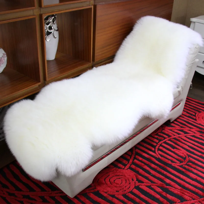 

Super Luxury Keep Warm Thick Soft Shaggy Real Sheepskin Wool Area Rugs and Carpet for Living Room Chair Cover Home Mats custom