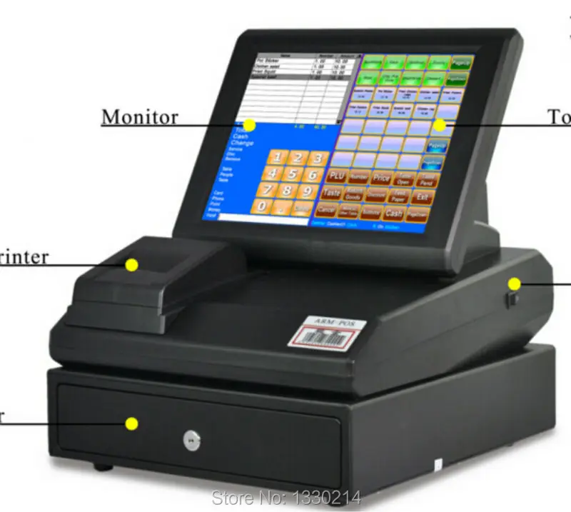 2016 new mordern portable cash register machine for restaurant