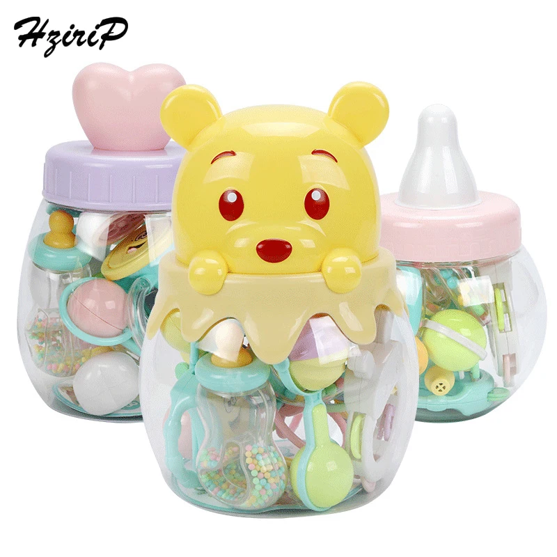 

Hzirip Boiled Baby Rattles bell Lovely Teethers Newborns Toy Soft Child Gift 0-12 months safe Early Educational Toys Plastic New