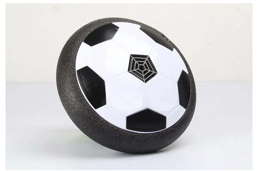 Горячая игрушка светодиодный светильник мигающий воздушный мощный футбольный мяч Диск внутренний подвесной футбольный парящий скользящие игрушки - Цвет: Черный