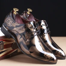 Chaussures pointues en cuir artificiel pour hommes, grande taille 47 48 49, mode business, fleur foncée