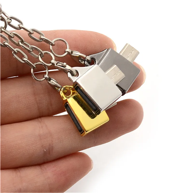 Micro Metal Usb Male To Usb 2.0 A Female Otg Converter Adapter With Key Ring  Adapter Acc