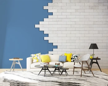 

Custom wallpaper modern minimalist brick TV background wall decoration waterproof material