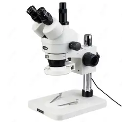 Стерео микроскоп-amscope поставки 3.5X-90X инспекции Тринокулярный Стерео микроскоп + 144-компактный светодиодный свет