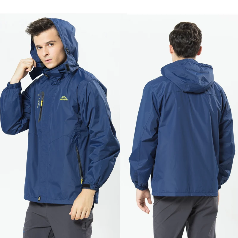 Мужская куртка для пеших прогулок, треккинга, путешествий, рыбалки, осенняя ветровка для прогулок, водонепроницаемое ветрозащитное Походное пальто