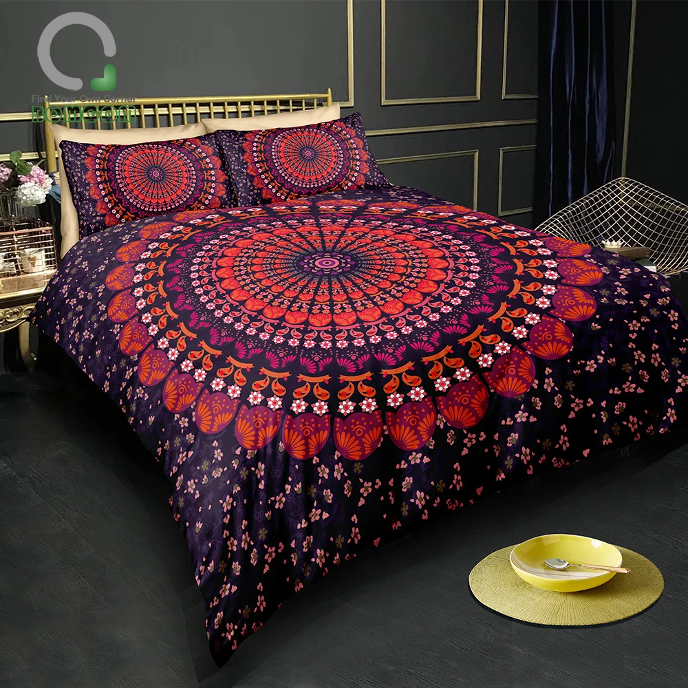 Bomcom 3d Digital Printing Round Bohemia Exotic Mandala Tapestry