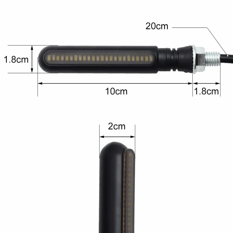 4 шт. мотоциклетный поворотник светодиодный мигающий светильник, торможение, Универсальный DRL сигнальный задний индикатор, светильник, сгибаемый мигалка