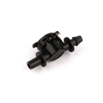 

10pcs Black Plastic Stop Valve Connect Micro Rotary Nozzle Sprinklers Button-Type Anti-Drip Device for Garden Irrigation