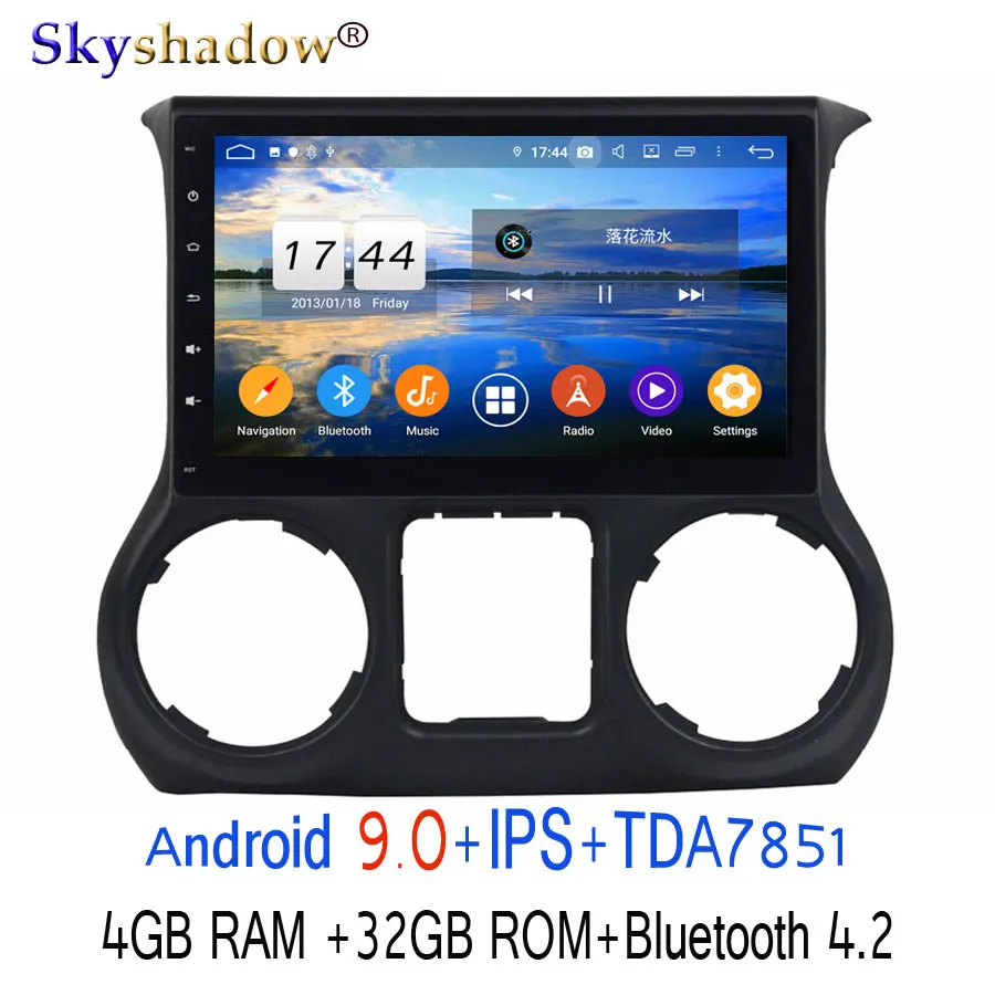 4-32 with CANBUS DSP IPS TDA7851 Android 9.0 For Jeep Wrangler 4GB+64GB Car DVD Player GPS Glonass map RDS Radio wifi Bluetooth 4.2 DVR camera TV - Цвет: 4-32 with CANBUS