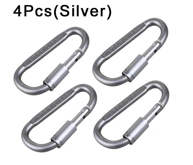 4Pcs Carabiner Travel Kit Camping Equipment Alloy Aluminum Survival