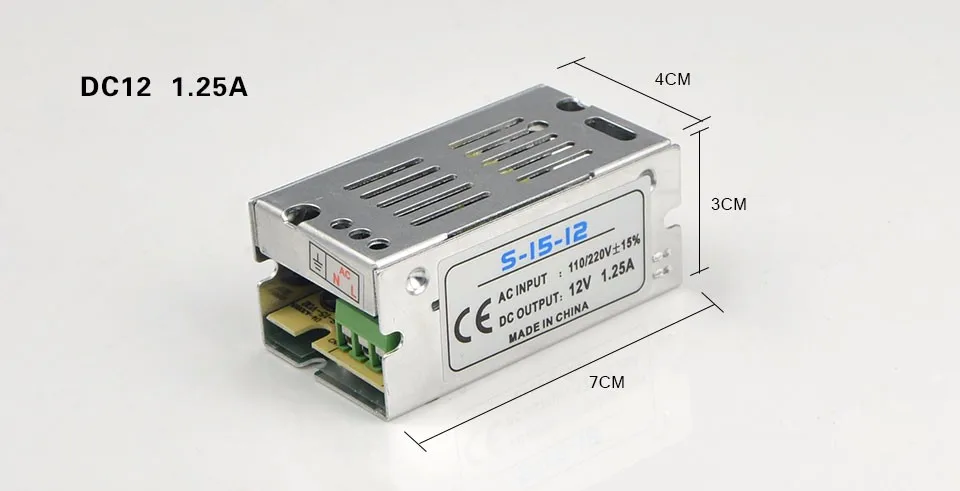 Трансформаторы DC12V 1.25A 2A 3.2A 5A 8.5A 10A 15A 20A 30A 40A драйвер Мощность адаптер для Светодиодные ленты света Питание
