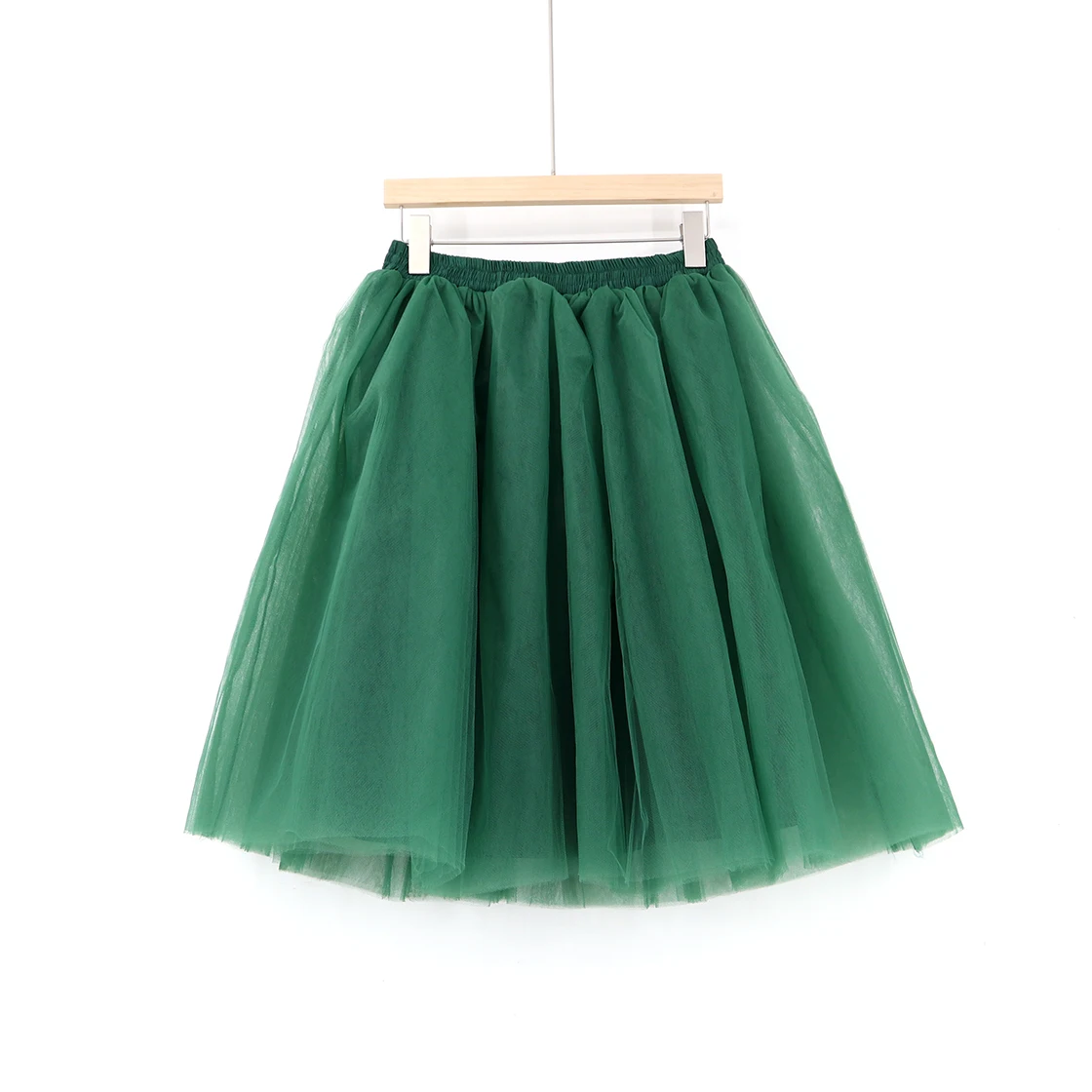 Custom Womens 7 Layer Tulle Skirts TUTU Green Skirt Elegant Wedding