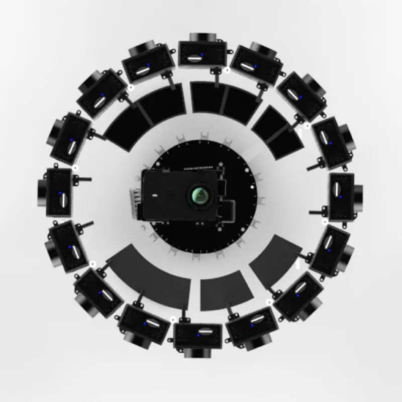 YI HALO VR Camera 3D-360 camera 5GHz Wi-Fi 2.2 Inch LCD Touch Screen 100 Minutes Battery Life Ambarella Main Processor