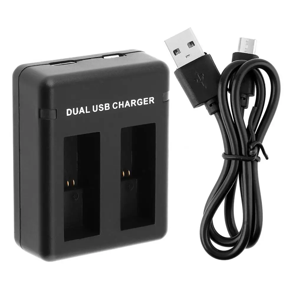 

Dual Port AHDBT-501 Battery Charger with USB Cable and Smart Charging for GoPro Hero 5 Camera Battery