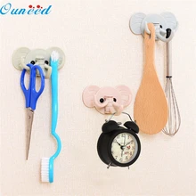 D-2 High Cost-Effective Cute elephant wall sticky hooks kitchen bathroom hanger