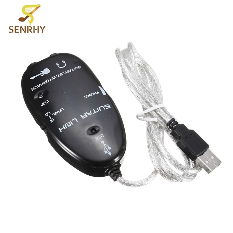 Electric Guitar Interface Link Audio USB Cable Adapter
