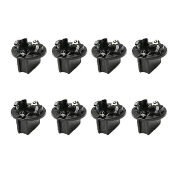 

8pcs T10 174 Pc194 Black Instrument Speedometer Dashboard Panel Twist Lock Plug Socket