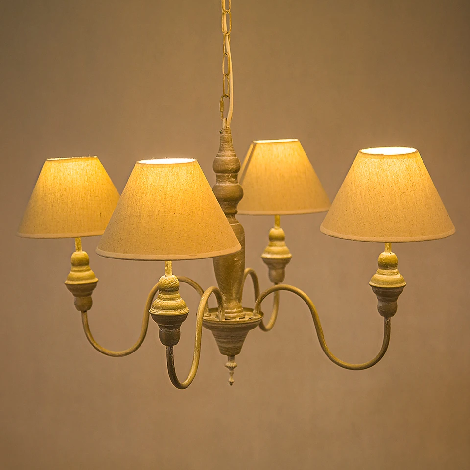 

E14 Vintage Chandelier Light Retro Hanging Ligts 4 Bulb Fixture for Home Decor Creative Personality Edison Bulb For Living Room