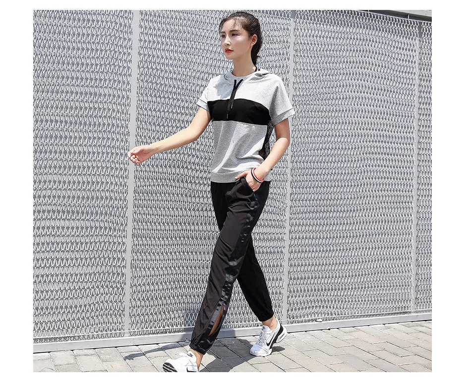 Женские спортивные футболки, свободная сетчатая спортивная блузка с ...