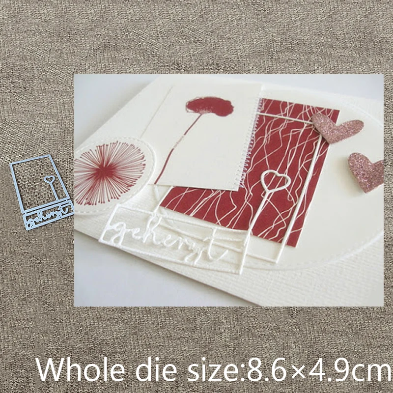 

New Design Craft Metal Cutting Die cut dies 2pcs German cherished heart frame scrapbook Album Paper Card Craft Embossing die