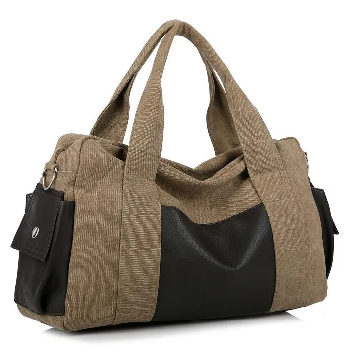 

New High Quality Men's Travel Bags Canvas Men Messenger Bag Solid Zipper Men Canvas Bags Large Capacity Clutch Tote M017
