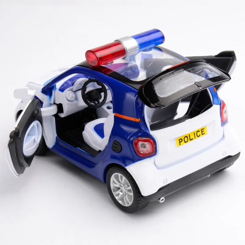 Новинка 1:32 игрушечный автомобиль Bz умный полицейский металлический сплав литая под давлением модель автомобиля Миниатюрная модель звук и свет модели игрушечных автомобилей для детей