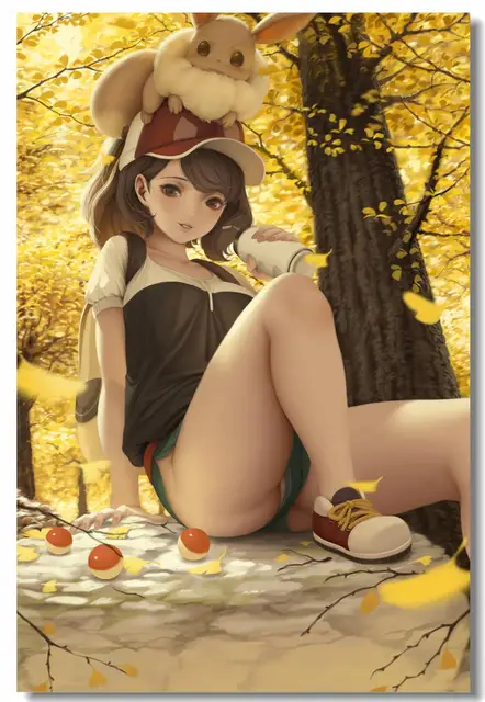 Naked girls in pokemon games Custom Canvas Wall Paintings Sexy Anime Nude Girl Poster Ayumi And Eevee Pokemon Game Wall Stickers Living Room Wallpaper 0938 Wall Stickers Aliexpress