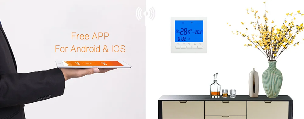 Wi-Fi термостат для электрического нагрева контролируемый для IOS и Android смартфон программируемый wifi термометр