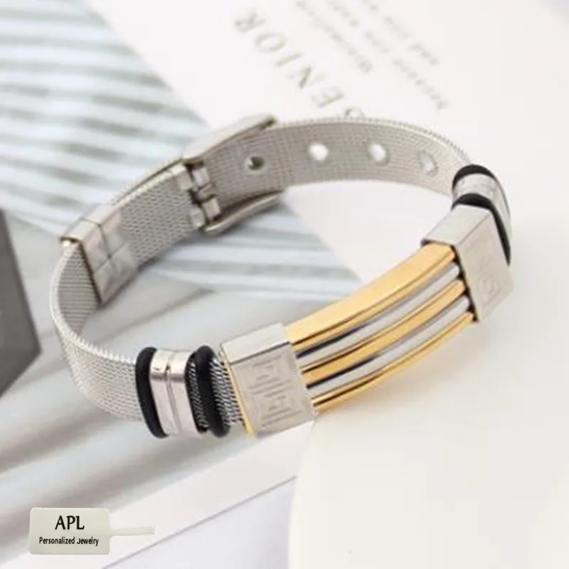 

APL-Stainless Steel Jewelry Men's Ring Customized High-end Jewelry Adjustable Belt Buckle Bracelet