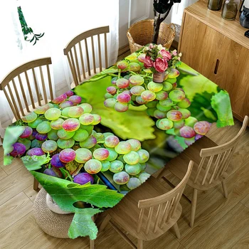 

Fruits 3D Tablecloth Waterproof Kitchen Dinner Party Coffee Table Cloth Round Rectangular House Decorative Table Cover Linen